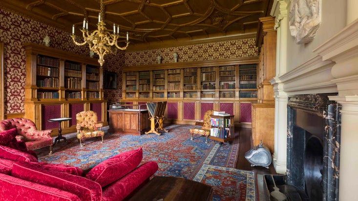 The Library at Lyme Park, Cheshire.